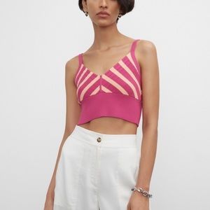 Club Monaco Ribbed Crop Top XS NWT